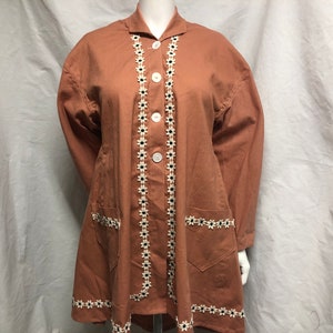 Paletot - dusty peach cotton - up to a 38" bust - medium - two pockets - historic Civil War/Victorian reenactment, old west - jacket/coat