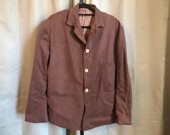 【希少】1920S French Vintage Sack Coatブラウンピケ 希少】1920S French Vintage Sack Coatブラウンピケ