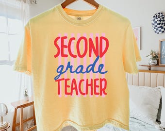 Comfort Colors® Women's Boxy Tee, Second Grade Teacher Shirt, Last Day of School Tee, End of Year Teacher Shirt, 2nd Grade Teacher Gift