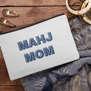 Trendy Mahjong Tile Pouch for Moms, Large Zippered Bag for Mahjong Cards, Tiles & Accessories | Mahjong Gift Idea