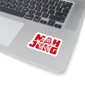 Mahjong Sticker Laptop Sticker for Mahjong Lovers Mahjong Gift for Women Cute Tile Game Vinyl Sticker