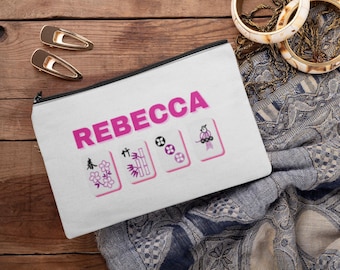 Anpassbarer Mahjong Tile Beutel, personalisiertes Geschenk zum Muttertag