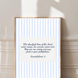 Coastal Wall Art | Christian Wall Art Bible Verse | Printable Poster Digital Download Coastal Granddaughter Prints | Chic Dorm Decor