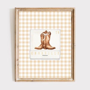 Knoxville Matchbook kunst aan de muur | Trendy esthetische collegekamerinrichting | Slaapzaaldecoratie | Chique universiteitsinrichting