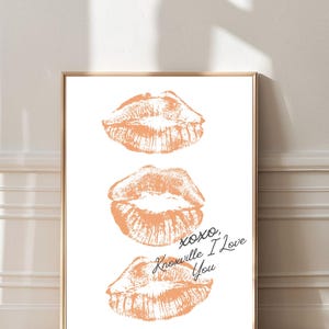 Knoxville Kisses-muurkunst | Trendy esthetische collegekamerinrichting | Slaapzaaldecoratie | Chique universiteitsinrichting