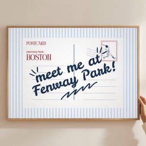 Pôster do Fenway Park | Impressão de pôster de Boston | Pôster do estádio da MLB | Pôster esportivo | Pôster de cartão postal vintage | Impressão de presente para fãs de beisebol