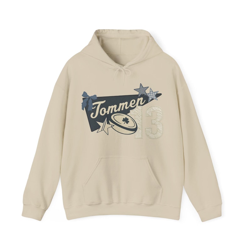 Tommen 13 Pennant Hoodie | 13 Bookish Merch | Tommen Crewneck | Bookish Gift | Book Merch image 1