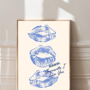 Gainesville Kisses Wall Art | Trendy Aesthetic College Room Decor | Dorm Decor | Chic College Decor