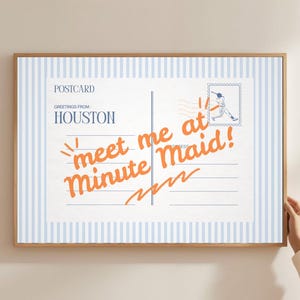 Minute Maid Poster | Houston Poster Print | MLB Stadium Poster | Sports Poster | Vintage Postcard Poster | Baseball Fan Gift Print