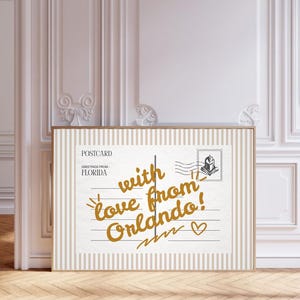 Orlando Postkarte inspirierte Wandkunst | Trendy Ästhetische College Raumdekoration | Wohnheim Dekor | Schickes College Dekor