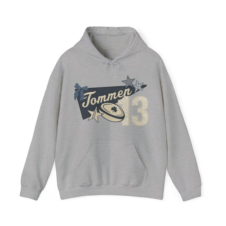 Tommen 13 Pennant Hoodie | 13 Bookish Merch | Tommen Crewneck | Bookish Gift | Book Merch image 2