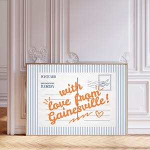 Gainesville Postkarte Wandkunst | Trendy Ästhetische College Raumdekoration | Wohnheim Dekor | Schickes College Dekor