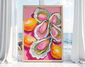 Arte mural costero del Viernes Negro: Impresión de ostra rosa