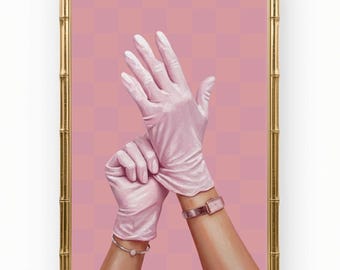 Guantes de látex rosas estampados: Decoración para esteticistas, enfermeras y médicos