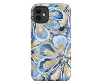 Blue Oyster iPhone Case: Dual-Layer Protective Nautical Phone Cover