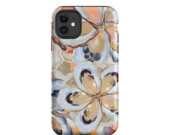 Colorful Oyster iPhone Case: Coastal Nautical Tough Protection