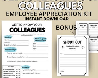 Conosci i tuoi colleghi: gioco rompighiaccio stampabile per colleghi, attività di team building, foglio per il divertimento in ufficio, questionario di lavoro in PDF