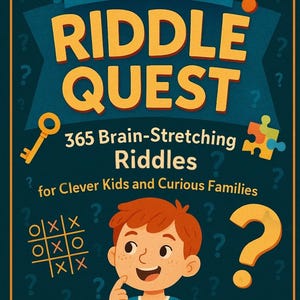 Raadselboek voor kinderen • 365 hersenkrakers • Leuk familiespel • Educatief activiteitenboek • Afdrukbaar of cadeau
