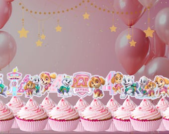 Skye Everest Pups Patrol 3D Cupcake Toppers, Set of 12