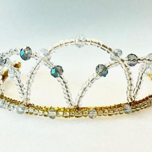 Tiara/Corona/Tocado de Ballet de Cristal Transparente con Cuentas Manuales - Cascanueces / La Bella Durmiente / Raymonda / Boda / Princesa / Baile de Graduación / Cosplay