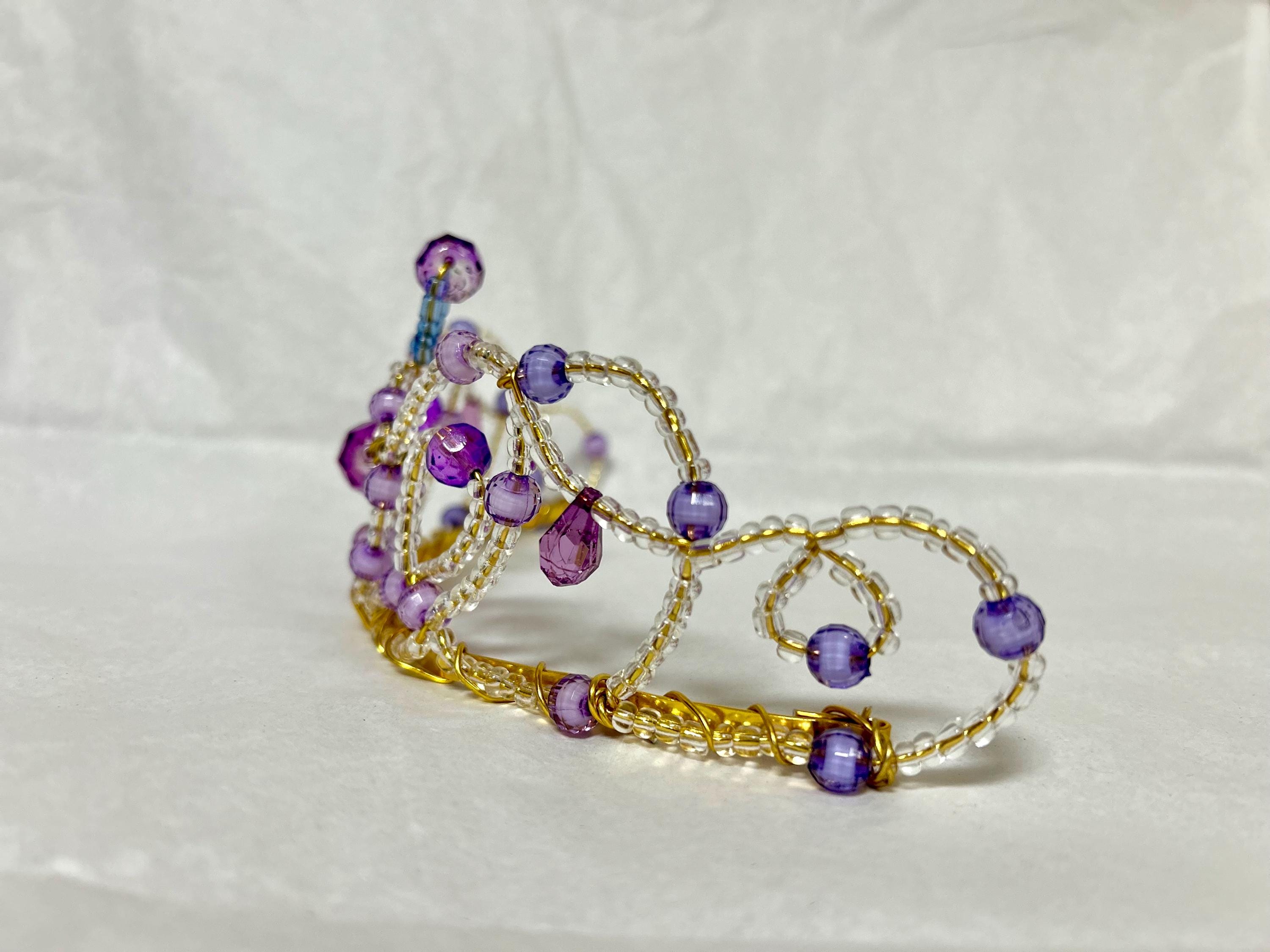 Hand Beaded Purple Ballet Tiara / Crown / Headpiece 
