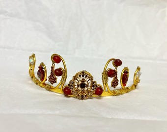 バレエ ティアラ YANA -ooak: ゴールドのワイヤー、虹色のライン