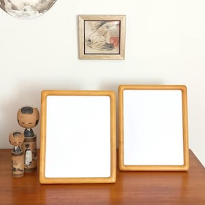 Mid Century Modern Rounded Wood Picture Frames - Medium Size Frames
