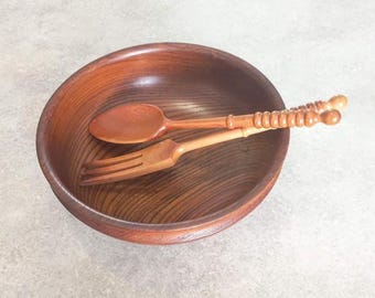 Mid Century Teak Schüssel - Vintage Holz Schüssel oder Obst Schüssel, skandinavischer Stil