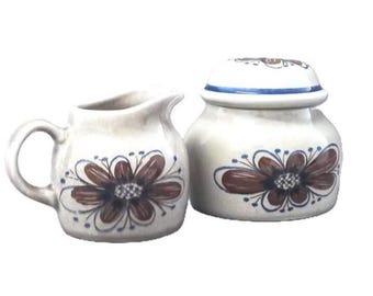 Vintage stavangerflint bloempot of suikerpot – Scandinavisch keramiek uit de jaren 60