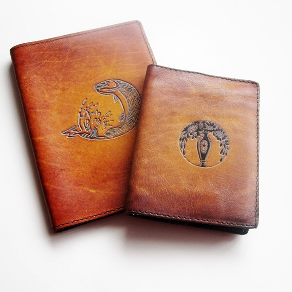 Men's Leather Passport Holder and Card Holder