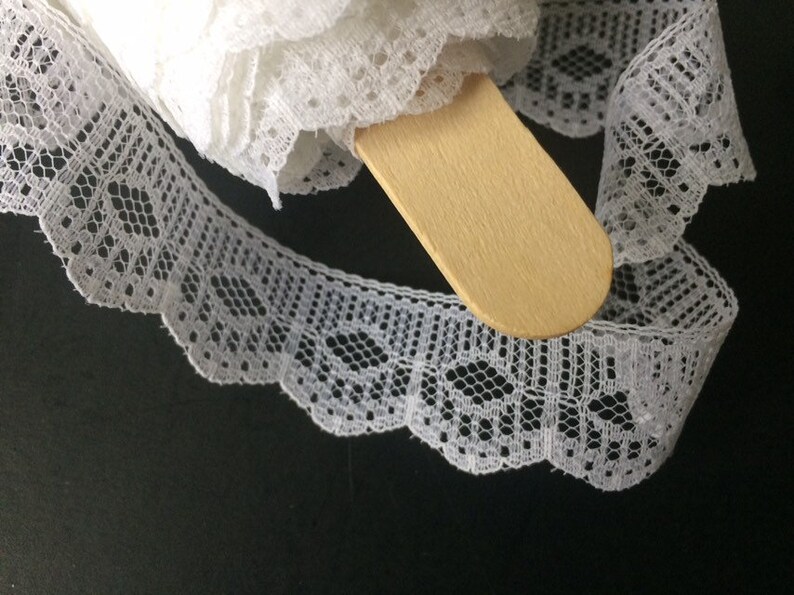 78 inch wide Vintage White Nylon Lace Trim 40 Plus Yards Generous Lot Lace Edging