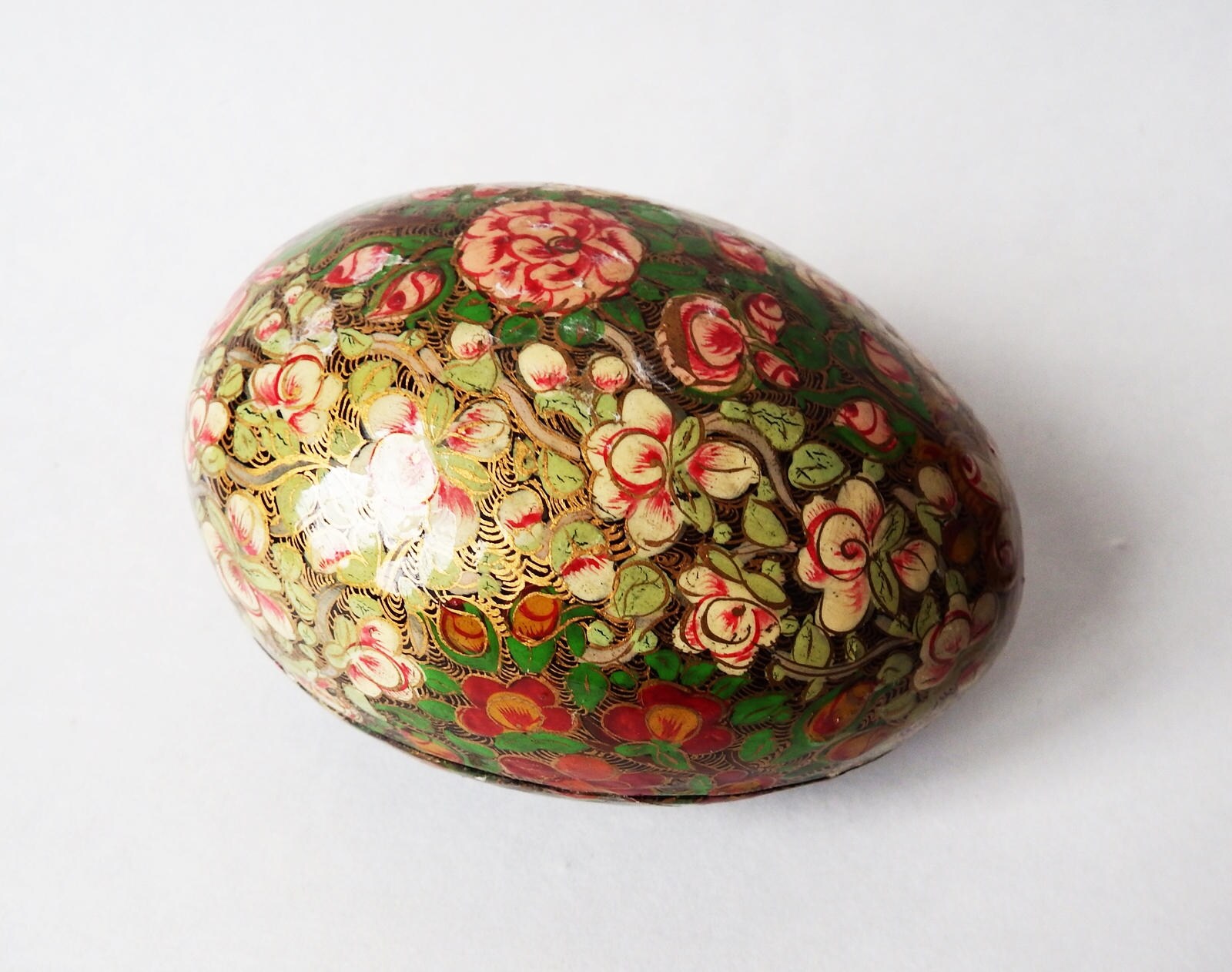 Craft Supplies & Tools Large Vintage Papier Mache Egg Trinket Box