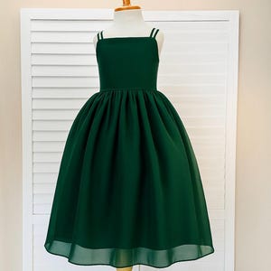 Hunter Green Flower Girl Dress - Etsy