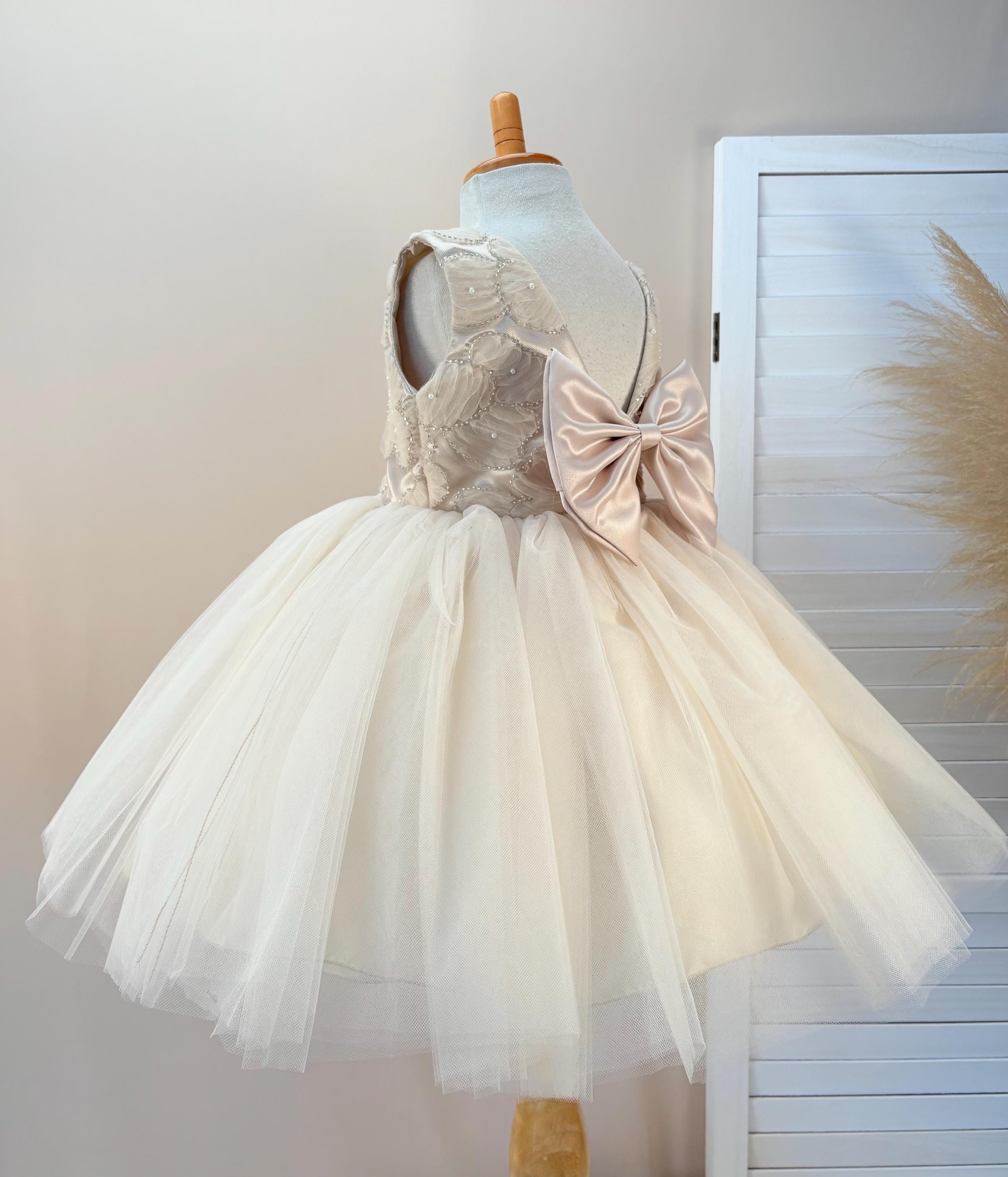 Baby Girl Champagne Dress - Etsy UK