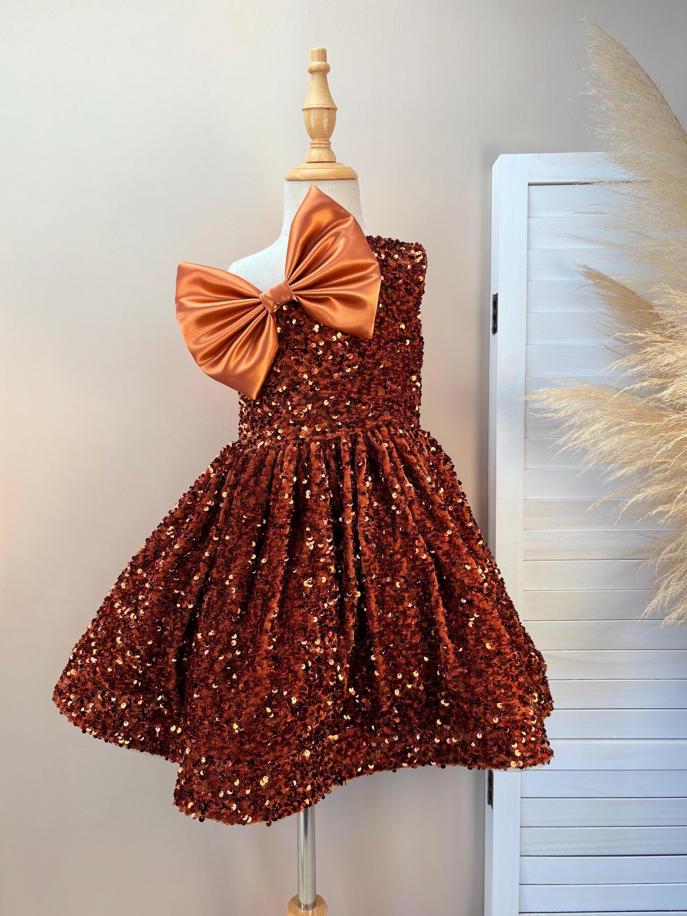Copper Sequin Dress - Etsy