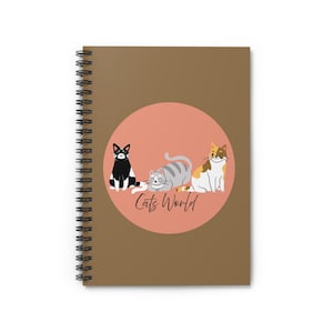 Cute Cat-Themed Spiral Notebook - Perfect for Cat Lovers | Journaling, Note-taking, Gifts, School Supplies, Home Office