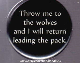 Confident Wolf Pack Leader Button