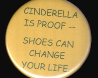 Cinderella Shoe Proof Button