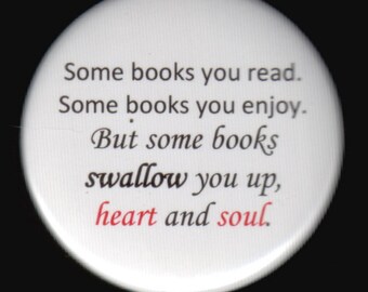 Swallowed By Books Pinback Button