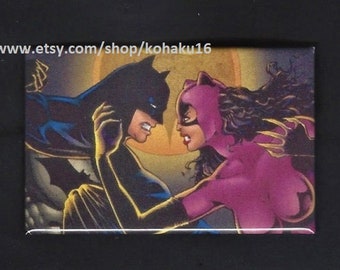 Fighting Batman and Catwoman Button