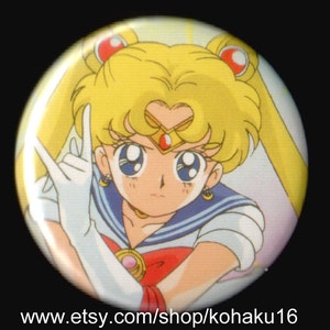 Posing Anime Sailor Moon Button