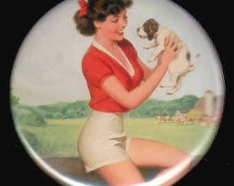 Sexy Puppy Love Pinup Button