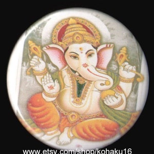 Lord of Beginnings Ganesh Hindu Pinback Button
