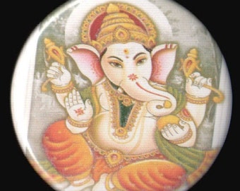 Lord of Beginnings Ganesh Hindu Button