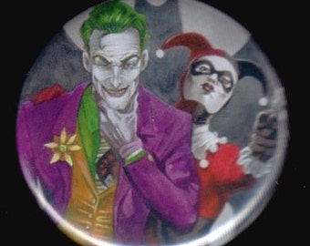 Joker and Harley Quinn Mad Love Button