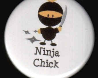 Beware--Ninja Chick Button