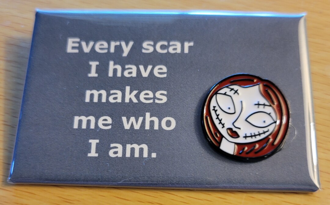 Scarred but Not Scared Button - Etsy