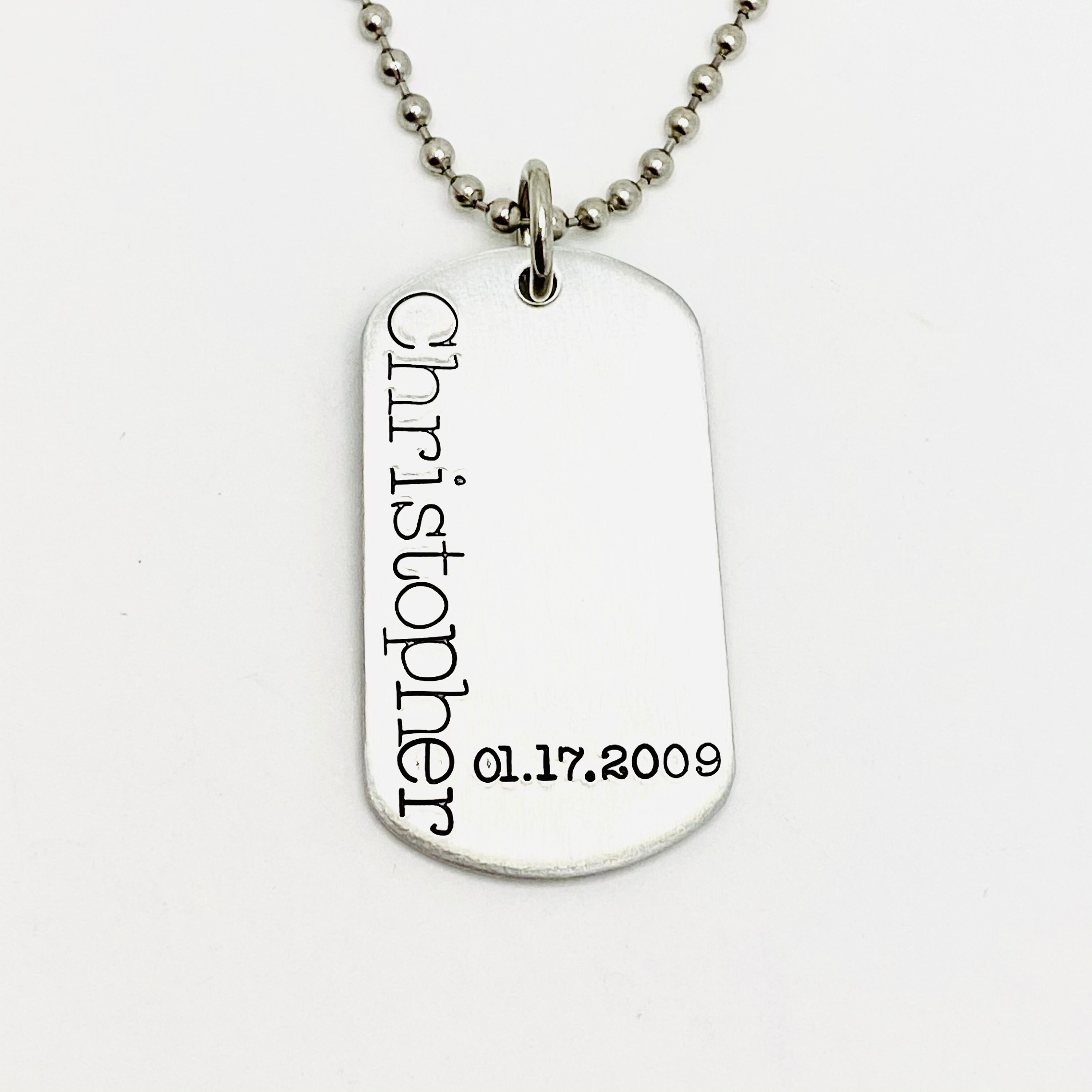 Custom Dog Tag Necklace Jewelry for Men Dad Teen Boy Etsy