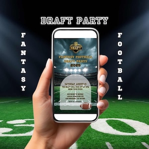 Fantasy Football Draft Party Evite | Digital Football Draft Invitation | Fantasy League E-Invite Template | NFL Draft Party Template