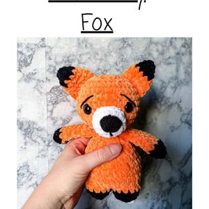 crochet fox pattern- amigurumi, crochet pattern, fox, pdf